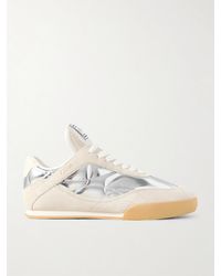 Chloé - Kick Sneakers Aus Veloursleder Und Metallic-Leder - Lyst