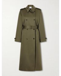 Veronica de Piante - Amara Double-Breasted Belted Cotton Trench Coat - Lyst