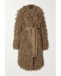 Alanui Oversized Belted Knitted Cardigan - Brown