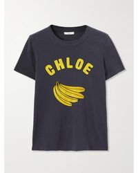 Chloé - T-Shirt Aus Baumwoll-Jersey Mit Print - Lyst