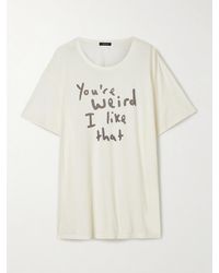 R13 - You'Re Weird Boy T-Shirt Aus Jersey Aus Einer Baumwoll-Kaschmirmischung Mit Print - Lyst