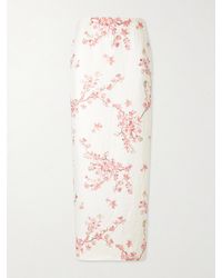 Agua Bendita - Lirica Cauca Floral-Print Linen Maxi Skirt - Lyst