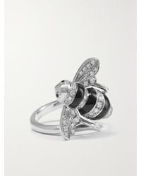 Sabbadini - Baby Bee 18-Karat, Lacquer And Diamond Ring - Lyst