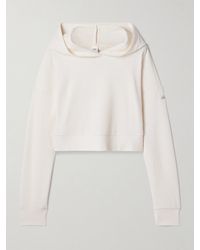 Alo Yoga - Muse Verkürzter Hoodie Aus Geripptem, Gebürstetem Jersey - Lyst