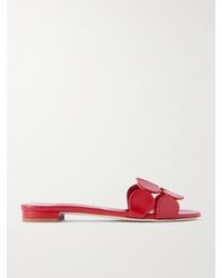 Manolo Blahnik - Haribalmu 10 Cutout Leather Slides - Lyst