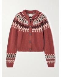 Doen - Clarke Cardigan Aus Einer Wollmischung Mit Fair-Isle-Muster - Lyst