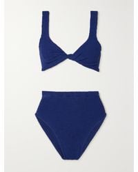 Hunza G - Jamie Twist-Front Seersucker Bikini - Lyst