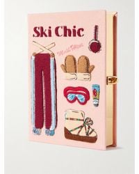 Olympia Le-Tan - Ski Chic Embroidered Appliquéd Canvas Clutch - Lyst