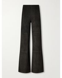 Arma - Karina Paneled Suede Straight-Leg Pants - Lyst