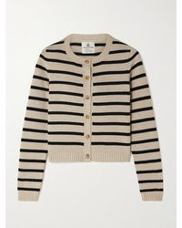 Denimist - Cropped Striped Cotton-Blend Cardigan - Lyst