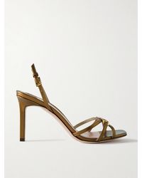 Tom Ford - Whitney Embellished Lizard-effect Leather Sandals - Lyst