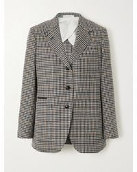 James Purdey & Sons - Leather-Trimmed Wool And Cashmere-Blend Tweed Blazer - Lyst