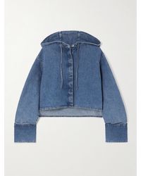 Loewe - Verkürztes Jeanshemd Mit Kapuze Und Applikationen - Lyst