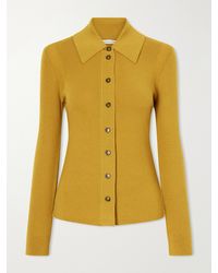 Emilia Wickstead - Brinkley Ribbed Wool Cardigan - Lyst