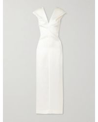 KHAITE - Robe Midi En Gazar De Soie À Drapés Ima - Lyst
