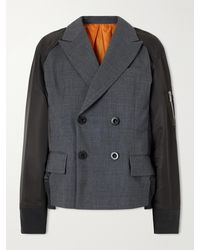 Sacai - Shell-Trimmed Wool Blazer - Lyst