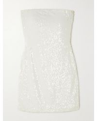 SPRWMN - Strapless Sequined Stretch-Tulle Mini Dress - Lyst