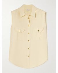 Blazé Milano - Pekin Linen And Silk-Blend Twill Vest - Lyst