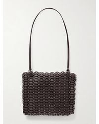 Rabanne - Reversible Chainmail-Embellished Leather Shoulder Bag - Lyst