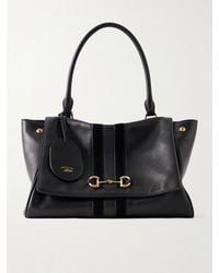 Gucci - Paparazzo Medium Suede-Trimmed Leather Shoulder Bag - Lyst