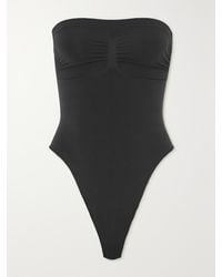 Skims - Seamless Sculpt Strapless Thong Bodysuit – Onyx – String-Body - Lyst
