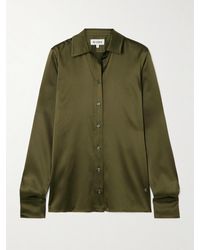 ÉTERNE - Constance Silk-Blend Satin Shirt - Lyst