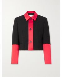 Ferragamo - Silk-trimmed Bouclé Jacket - Lyst