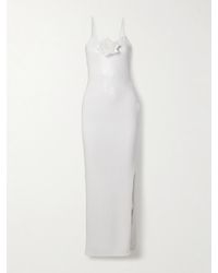 Rodarte - Embellished Silk-Trimmed Sequined Tulle Gown - Lyst
