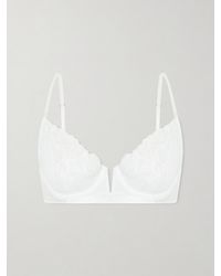 Kiki de Montparnasse - Fleur Veloutes Embroidered Mesh Bra - Lyst