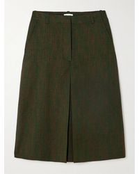 Dries Van Noten - Metallic Cotton-Blend Jacquard Midi Skirt - Lyst