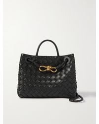 Bottega Veneta - Andiamo Small Intrecciato Leather Tote - Lyst