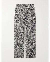 Dries Van Noten - Hose Aus Bedrucktem Chiffon Mit Geradem Bein - Lyst