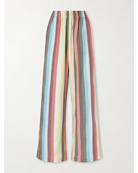 Marrakshi Life - The Palazzo Striped Cotton Wide-Leg Pants - Lyst