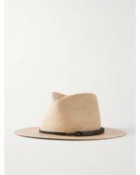 Brunello Cucinelli - Embellished Ribbon-Trimmed Straw Hat - Lyst