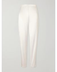 The Park - Rebecca Silk-Satin Straight-Leg Pants - Lyst