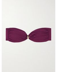 Melissa Odabash - Istanbul Embellished Gathered Bandeau Bikini Top - Lyst