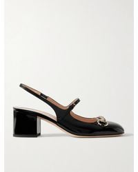 Gucci - Lady Horsebit-Detailed Patent-Leather Mary Jane Pumps - Lyst