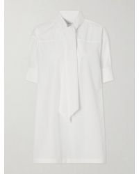 Dries Van Noten - Tie-Detailed Cotton-Poplin Blouse - Lyst