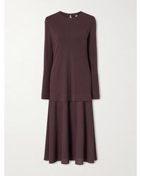 Jil Sander - Layered Jersey Maxi Dress - Lyst