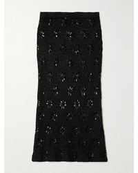 Calle Del Mar - Floral Crocheted Midi Skirt - Lyst
