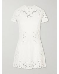 Cult Gaia - Zafira Guipure-Lace Linen Mini Dress - Lyst