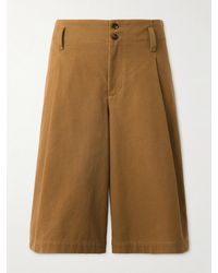 Chloé - Short En Toile De Coton À Plis - Lyst