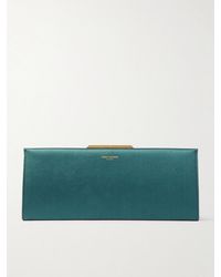 Saint Laurent - Midnight Small Satin Clutch - Lyst