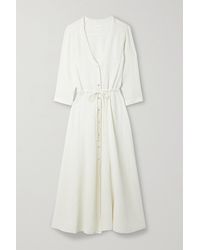 Honorine Georgia Cotton-seersucker Midi Dress - White