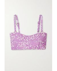 Faithfull The Brand Bonnieux Bandeau-bikini-oberteil Mit Blumenprint - Lila