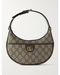 Gucci - Ophidia Leather-Trimmed Printed Coated-Canvas Shoulder Bag - Lyst