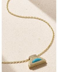 Sorellina - Alba Kette Aus 18 Karat Mit Türkis Und Diamanten - Lyst