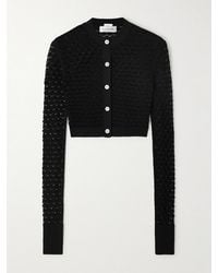 Lanvin - Cropped Open-Knit Cardigan - Lyst