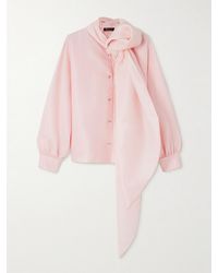 Loro Piana - Patricia Tie-Neck Silk-Organdy Blouse - Lyst