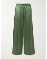 Dries Van Noten - Hose Mit Geradem Bein Aus Satin Aus Einer Seidenmischung - Lyst